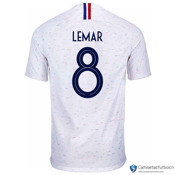 Camiseta Seleccion Francia Segunda equipo Lemar 2018 Blanco